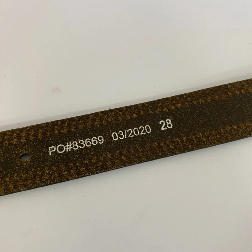 Cavender’s Boys Oval Buckle Rodeo Brown Leather Belt Size 28 Western Cowboy